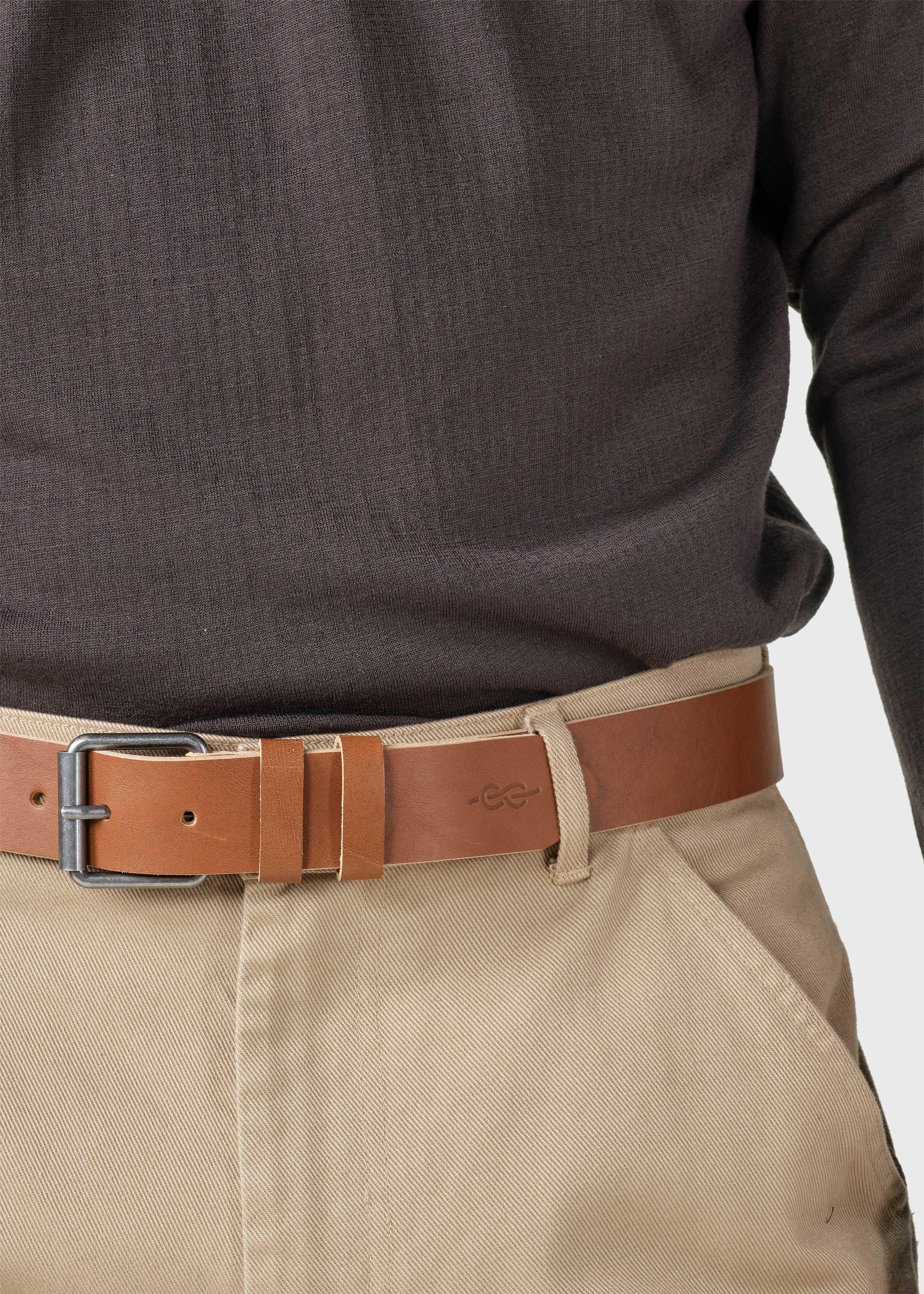 Klitmøller Ziggy Brown Uni Belt Gürtel Herren braun